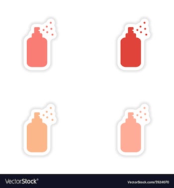 Assembly realistic sticker design on paper shampoo vector image