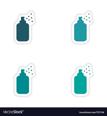 Assembly realistic sticker design on paper shampoo vector image