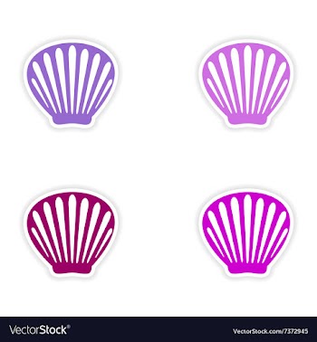 Assembly realistic sticker design on paper shell vector image