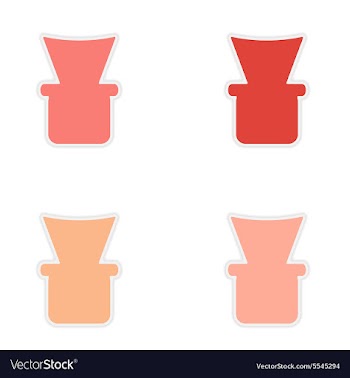 Assembly realistic sticker design on paper shisha vector image
