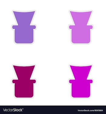 Assembly realistic sticker design on paper shisha vector image
