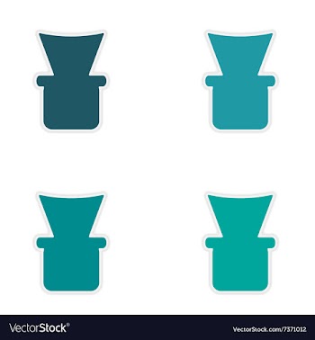Assembly realistic sticker design on paper shisha vector image