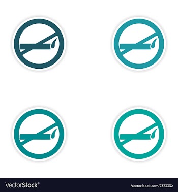 Assembly realistic sticker design on paper smoking vector image