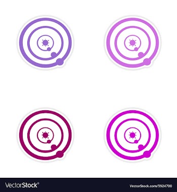 Assembly realistic sticker design on paper solar vector image