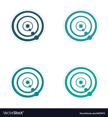 Assembly realistic sticker design on paper solar vector image