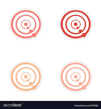 Assembly realistic sticker design on paper solar vector image