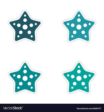 Assembly realistic sticker design on paper star vector image