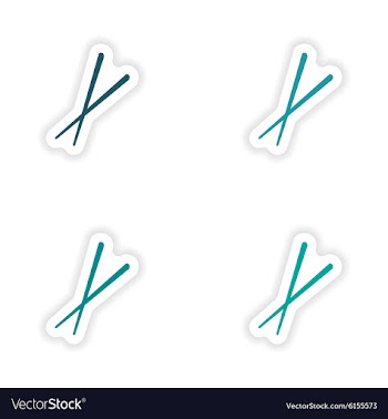 Assembly realistic sticker design on paper Sticks vector image