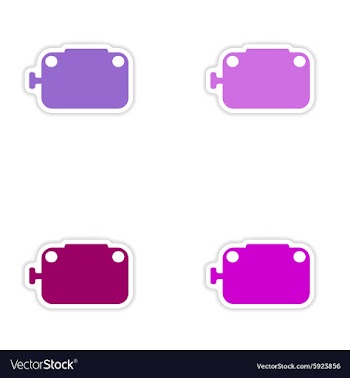 Assembly realistic sticker design on paper toaster vector image
