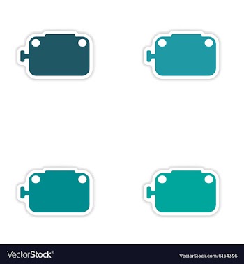 Assembly realistic sticker design on paper toaster vector image