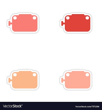 Assembly realistic sticker design on paper toaster vector image