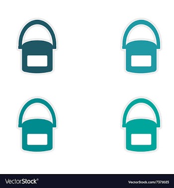 Assembly realistic sticker design on paper tobacco vector image