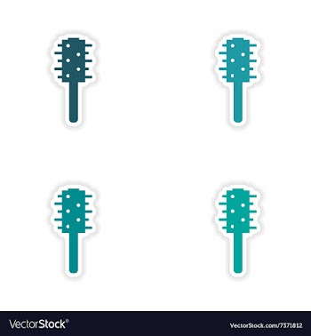 Assembly realistic sticker design on paper toilet vector image