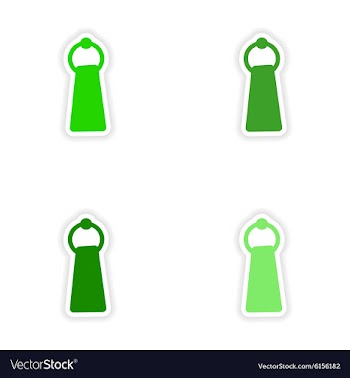 Assembly realistic sticker design on paper towel vector image