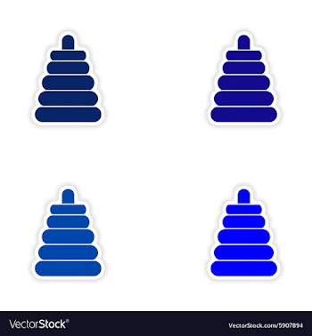 Assembly realistic sticker design on paper toy vector image