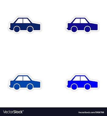 Assembly realistic sticker design on paper toy vector image