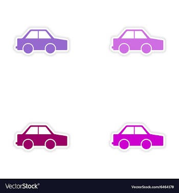 Assembly realistic sticker design on paper toy vector image