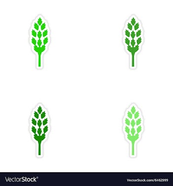 Assembly realistic sticker design on paper tree vector image