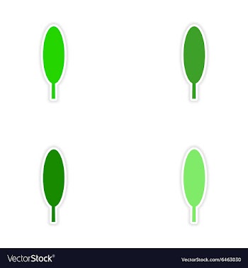 Assembly realistic sticker design on paper tree vector image