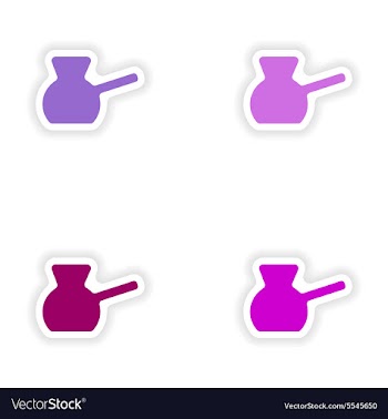Assembly realistic sticker design on paper Turk vector image