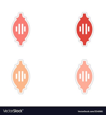 Assembly realistic sticker design on paper Turkish vector image