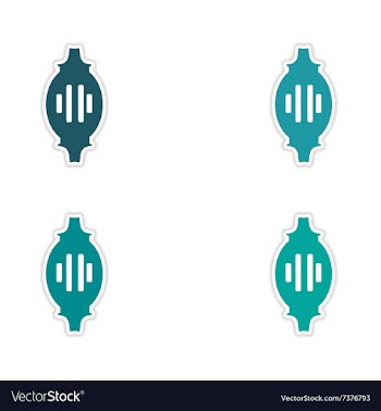 Assembly realistic sticker design on paper Turkish vector image