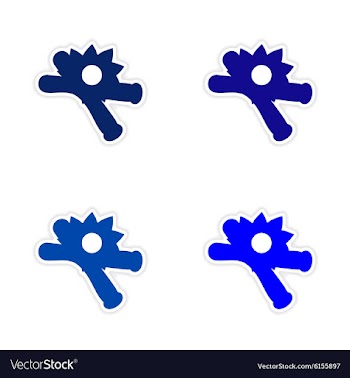 Assembly realistic sticker design on paper vanilla vector image