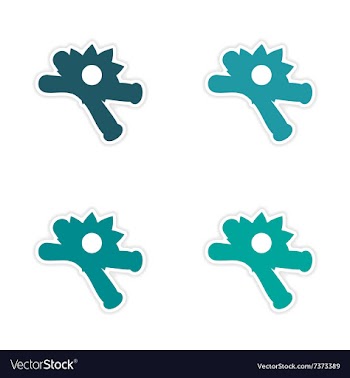 Assembly realistic sticker design on paper vanilla vector image