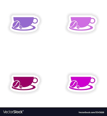 Assembly realistic sticker design on paper vector image