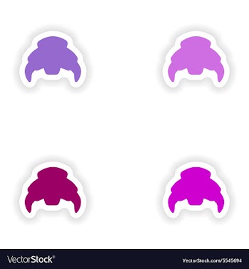 Assembly realistic sticker design on paper vector image
