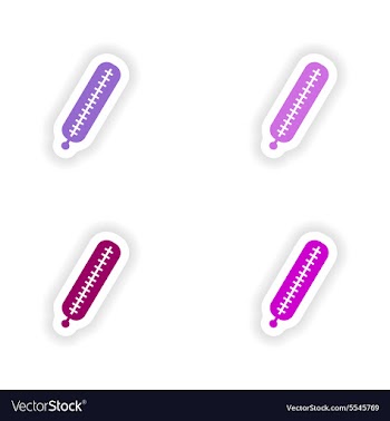 Assembly realistic sticker design on paper vector image