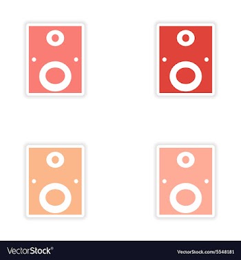 Assembly realistic sticker design on paper vector image