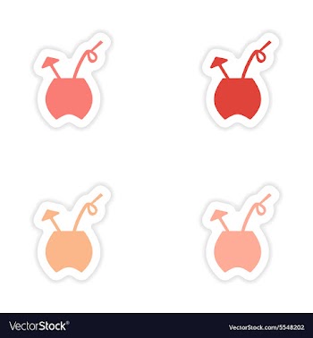 Assembly realistic sticker design on paper vector image