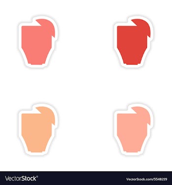 Assembly realistic sticker design on paper vector image