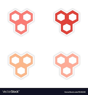Assembly realistic sticker design on paper vector image