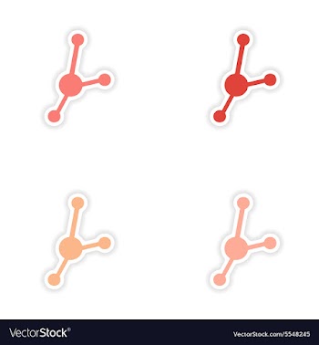 Assembly realistic sticker design on paper vector image