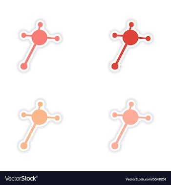 Assembly realistic sticker design on paper vector image