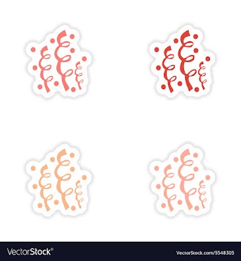 Assembly realistic sticker design on paper vector image