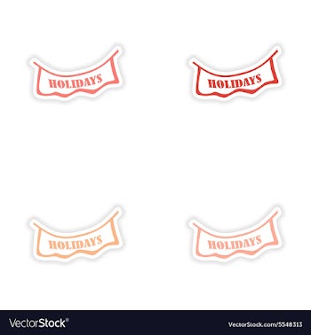 Assembly realistic sticker design on paper vector image