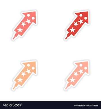 Assembly realistic sticker design on paper vector image