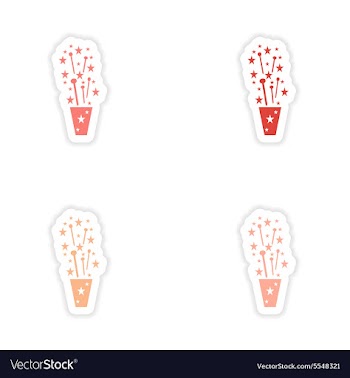 Assembly realistic sticker design on paper vector image