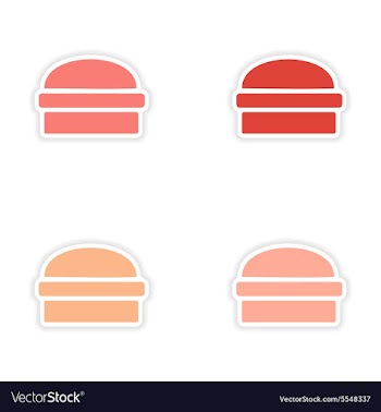 Assembly realistic sticker design on paper vector image