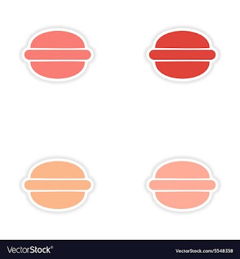 Assembly realistic sticker design on paper vector image