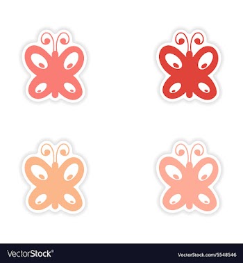 Assembly realistic sticker design on paper vector image