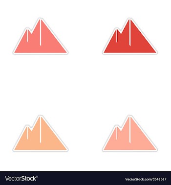 Assembly realistic sticker design on paper vector image