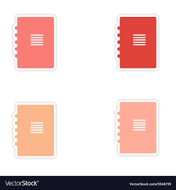 Assembly realistic sticker design on paper vector image