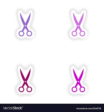 Assembly realistic sticker design on paper vector image