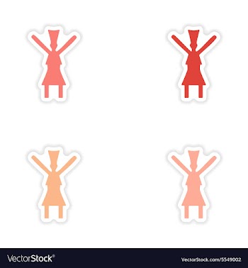 Assembly realistic sticker design on paper vector image