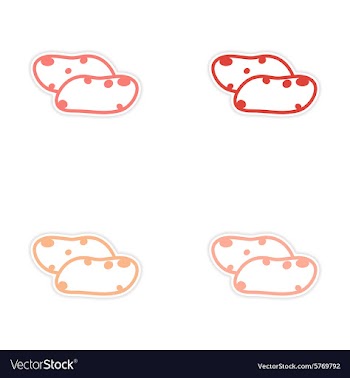 Assembly realistic sticker design on paper vector image