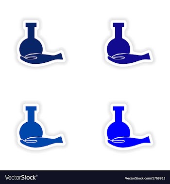 Assembly realistic sticker design on paper vector image